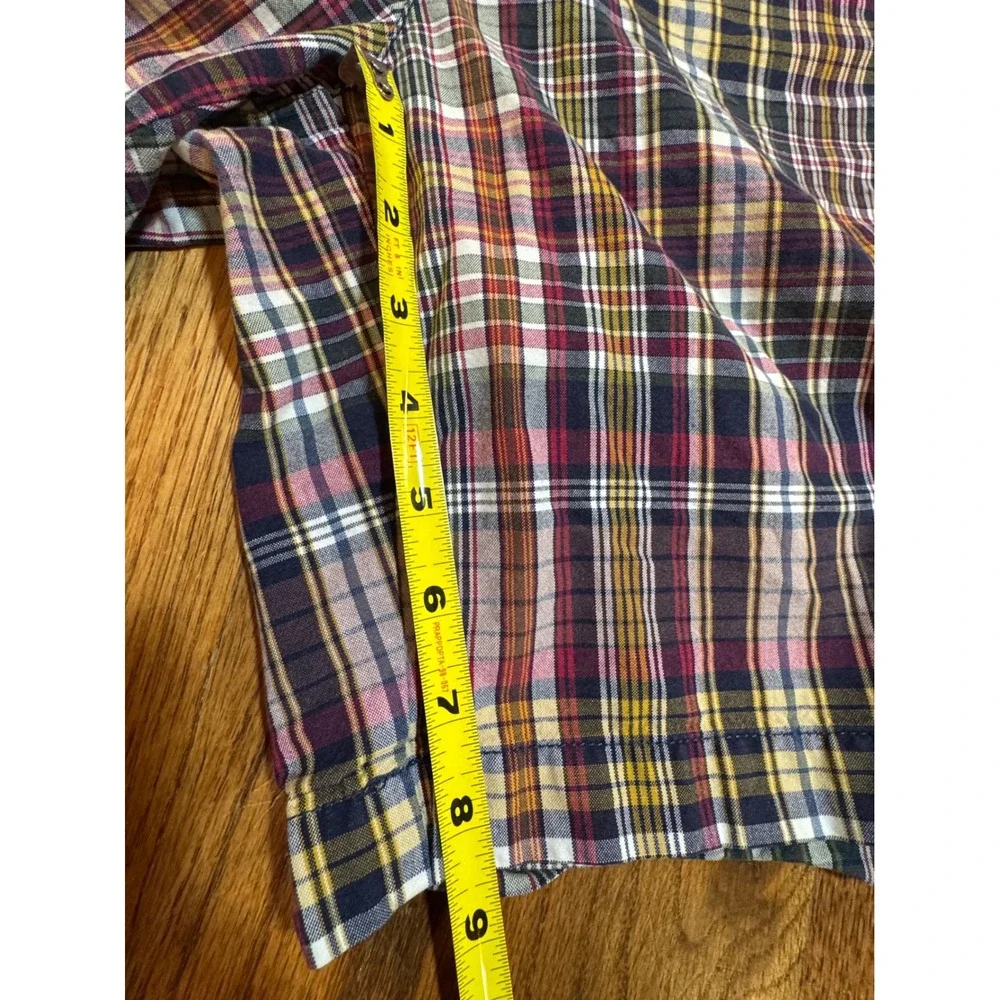 Polo Ralph Lauren Tyler Shorts Mens 36 Plaid Pleated 100%‎ Cotton Multi-Color